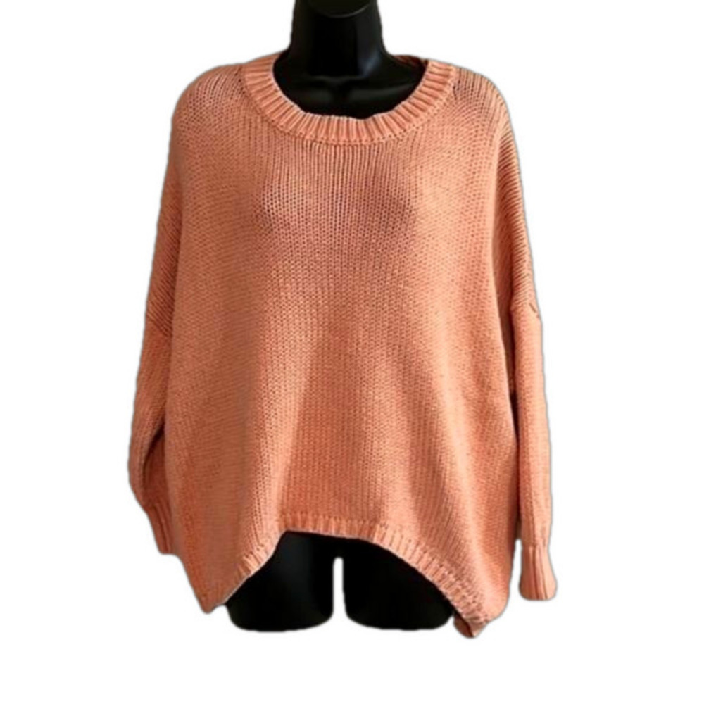 tea n rose  | Tea N Rose pretty in peach Oversized Chunky knit sweater S